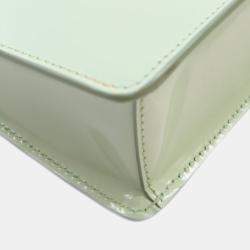 Pre Owned Prada Green Brushed Leather Shoulder Bag