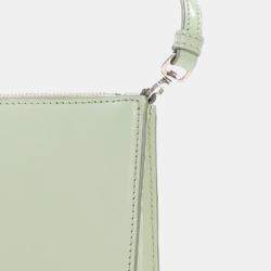 Pre Owned Prada Green Brushed Leather Shoulder Bag