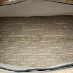 Pre Owned Prada City Calf Trimmed Saffiano Greche Paradigme Bag