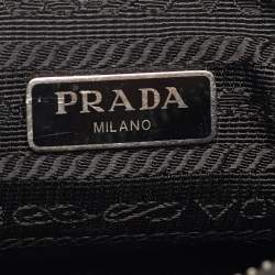 Pre Owned Prada Black Nylon and Saffiano Leather Re-Edition 2005 Shoulder Bag