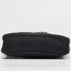 Pre Owned Prada Black Nylon and Saffiano Leather Re-Edition 2005 Shoulder Bag