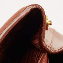 Pre Owned Prada Brick Brown Saffiano Lux Leather Parabole Tote