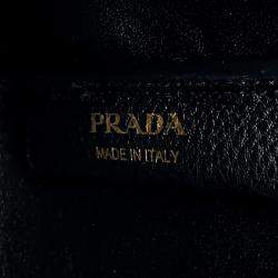Pre Owned Prada Vitello Dino 2Way Handbag Black Leather