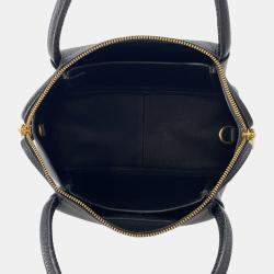 Pre Owned Prada Vitello Dino 2Way Handbag Black Leather