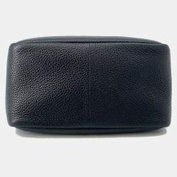 Pre Owned Prada Vitello Dino 2Way Handbag Black Leather