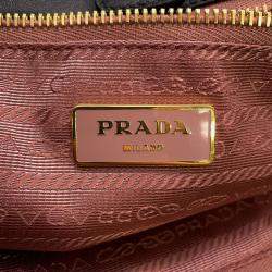 Pre Owned Prada Ribbon Tote Bag Black Nylon
