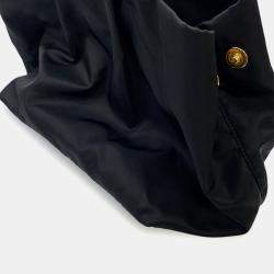 Pre Owned Prada Ribbon Tote Bag Black Nylon