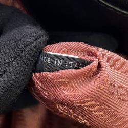 Pre Owned Prada Ribbon Tote Bag Black Nylon