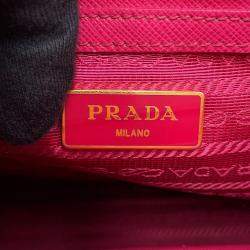 Pre Owned Prada Galleria 2 Way Bag Pink Leather