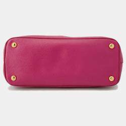 Pre Owned Prada Galleria 2 Way Bag Pink Leather