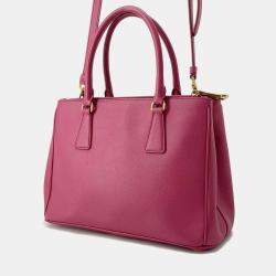 Pre Owned Prada Galleria 2 Way Bag Pink Leather