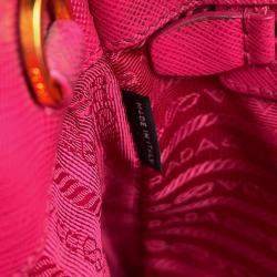 Pre Owned Prada Galleria 2 Way Bag Pink Leather