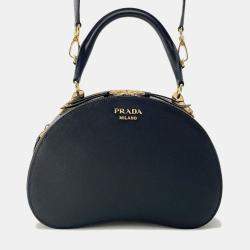 Pre Owned Prada Sydney 2-Way Handbag Black Saffiano Leather