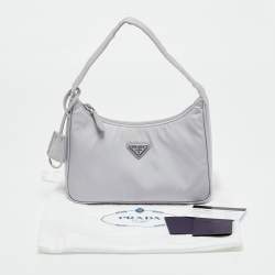 Pre Owned Prada Light Lilac Nylon Re-Edition 2000 Shoulder Bag