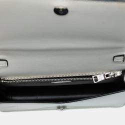 مملوكة مسبقًا Prada White Mini Brushed Leather Chain Crossbody