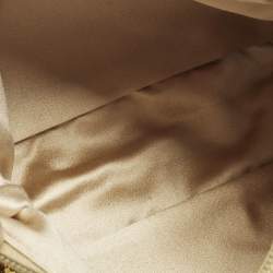 Pre Owned Prada Re-Edition 2000 Crystals Gold Satin Shoulder Bag