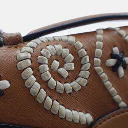 مملوكة مسبقًا حقيبة كروس برادا باتينا مطرزة سافيانو سوداء/بنية