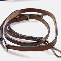 مملوكة مسبقًا حقيبة كروس برادا باتينا مطرزة سافيانو سوداء/بنية