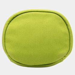 مملوكة مسبقًا حقيبة كروس بودي برادا قماش أخضر بسحاب