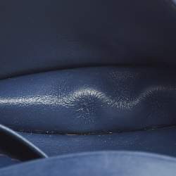 Pre Owned Prada Blue Saffiano Metal Leather Card Case