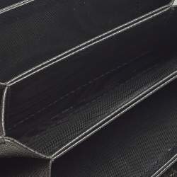 Pre Owned حافظة بطاقات برادا أكورديون جلد سافيانو أسود