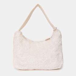 Pre Owned حقيبة كتف برادا تيري قماش أبيض إعادة التصميم 2000