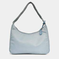 Pre Owned Prada Blue Nylon Re-Edition 2000 Shoulder Bag