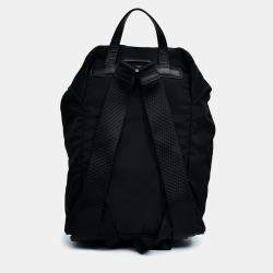 Pre Owned حقيبة ظهر برادا نايلون تسوتو أبازيم مزدوجة سوداء