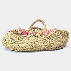 مملوكة مسبقًا حقيبة كتف ويد كروس بودي برادا لوغو مثلث لوحة لوغو مثلث بيج وردي