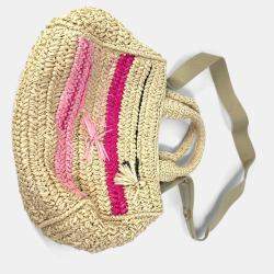 مملوكة مسبقًا حقيبة كتف ويد كروس بودي برادا لوغو مثلث لوحة لوغو مثلث بيج وردي