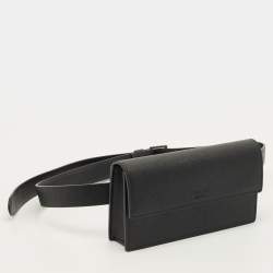 مملوكة مسبقًا حقيبة خصر برادا جلد سافيانو أسود