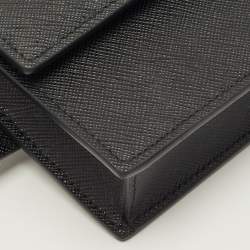 مملوكة مسبقًا حقيبة خصر برادا جلد سافيانو أسود