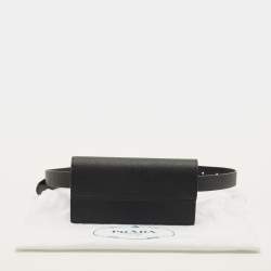 مملوكة مسبقًا حقيبة خصر برادا جلد سافيانو أسود