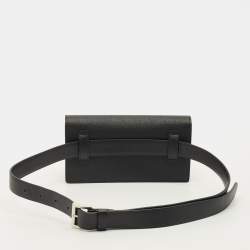 مملوكة مسبقًا حقيبة خصر برادا جلد سافيانو أسود