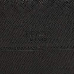 مملوكة مسبقًا حقيبة خصر برادا جلد سافيانو أسود