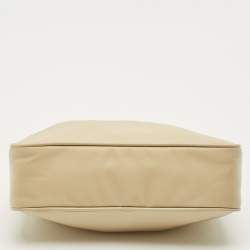 مملوكة مسبقًا حقيبة كتف برادا نايلون وسافيان جلد بيج 2005 ري إيديشن