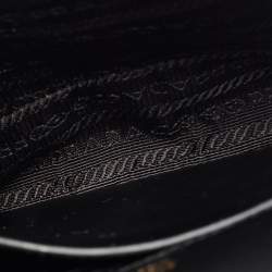 Pre Owned Prada Black Leather Cahier Convertible Belt Bag