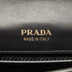 Pre Owned Prada Black Leather Cahier Convertible Belt Bag