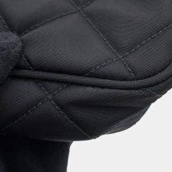 Pre Owned Prada 2Way Logo Quilted Chain Bag Black Nylon