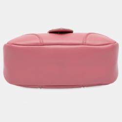 مملوكة مسبقًا حقيبة ساتشل برادا ناعمة محشوة جلد نابا زهري طبعة جديدة 2002 مون