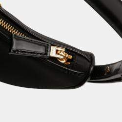 Pre Owned Prada Black Small Re Nylon and Leather Arque Satchel