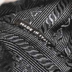 Pre Owned Prada Black Leather Galleria 2way Tote Handbag