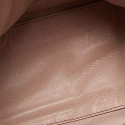 Pre Owned Prada Inside Bag Small Black Leather Satchel