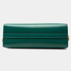 مملوكة مسبقًا حقيبة برادا كروس بودي اسبلاند جلد سافيانو فيرني بيكولور أزرق أخضر