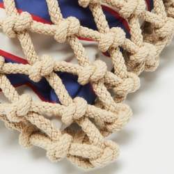 مملوكة مسبقًا Prada Noué Medium Beige/Brown Cord Fabric Bag