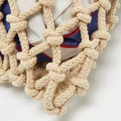 مملوكة مسبقًا Prada Noué Medium Beige/Brown Cord Fabric Bag