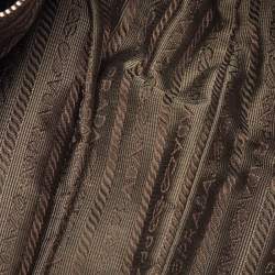 مملوكة مسبقًا حقيبة كروس برادا شارع نيويورك تيمبلي نايلون وبني جلد براءة اختراع فلاب