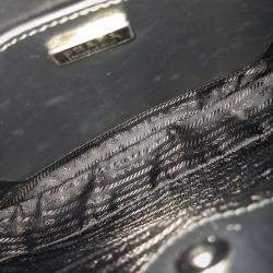 Pre Owned Prada Black Leather Cleo Hobo Bag