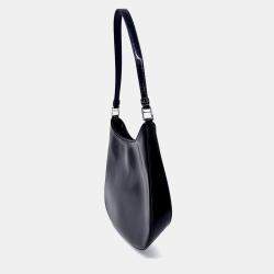Pre Owned Prada Black Leather Cleo Hobo Bag