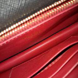Pre Owned Prada Black Leather Saffiano Chain Crossbody Bag